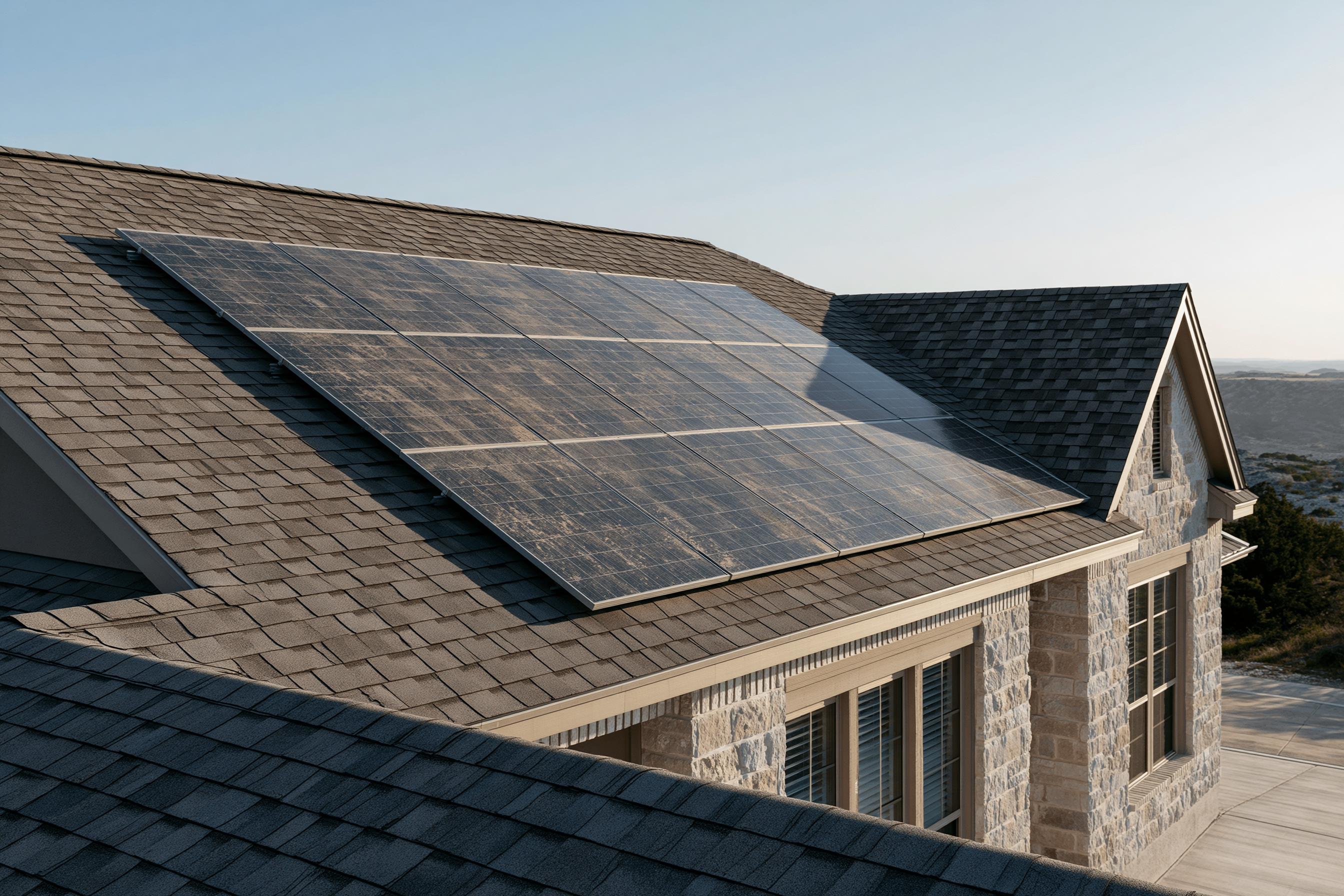 Old roof that need replacement with solar panels that need removal