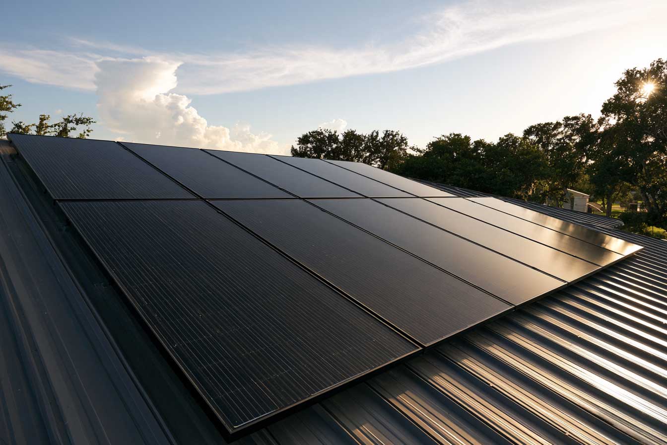 Solar Panel Reinstallation in Metal Roof in Texas