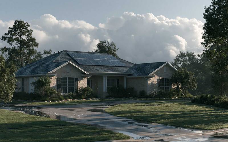 Hail Damaged Solar Panels and Roof