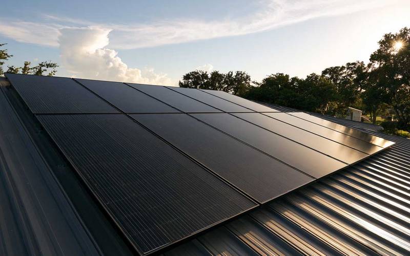 Solar Panel Reinstallation in Metal Roof in Texas